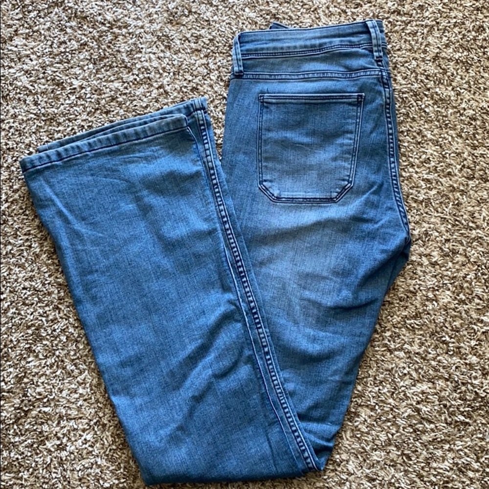H&M Stretch Denim Mini Flare Jeans